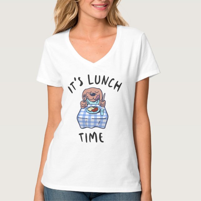 T-shirt C'est l'heure du déjeuner (Devant)
