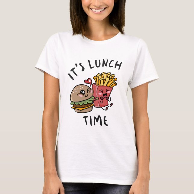 T-shirt C'est l'heure du déjeuner (Devant)