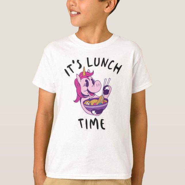 T-shirt C'est l'heure du déjeuner (Devant)