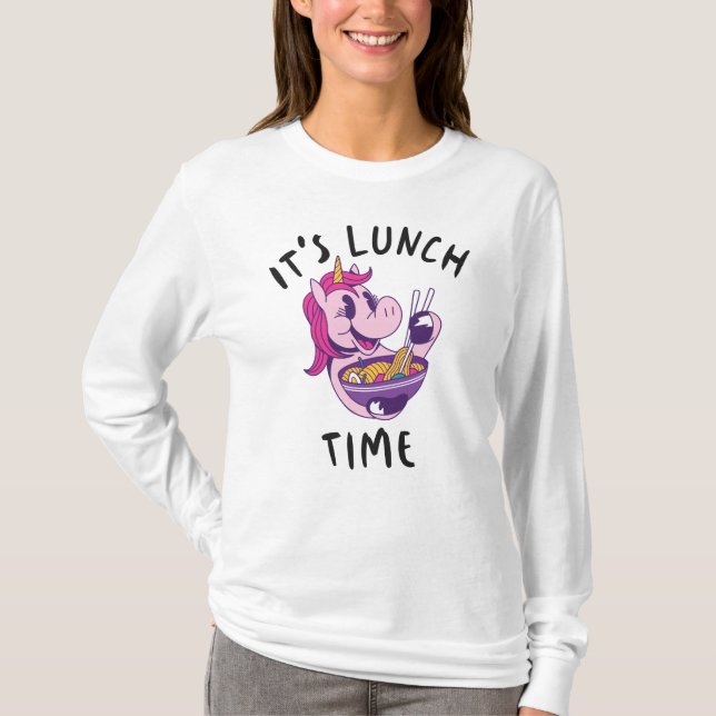 T-shirt C'est l'heure du déjeuner (Devant)