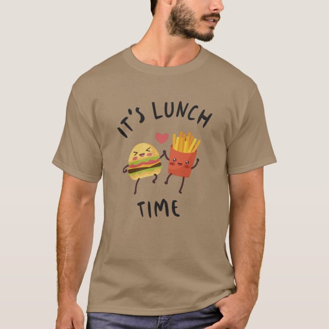 T-shirt C'est l'heure du déjeuner (Devant)