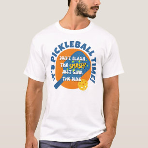 T-shirt C'EST L'HEURE DU PICKLEBALL Amusant Pickleball