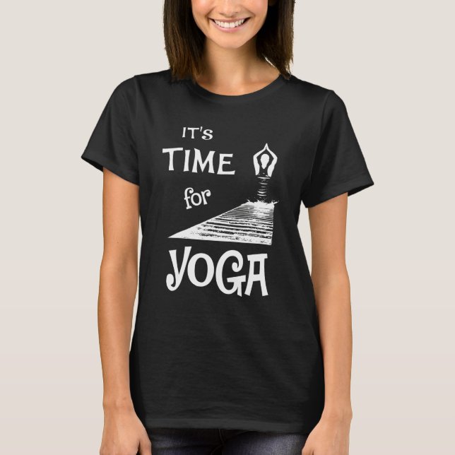 T-shirt C'est l'heure du yoga 2 (Devant)