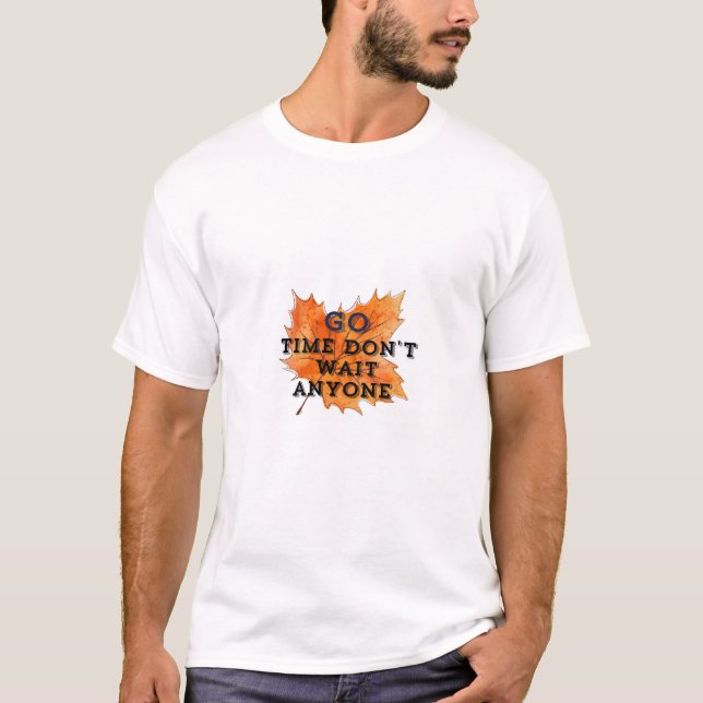 T-shirt C'est l'heure d'y aller – Conception de citation m (Devant)