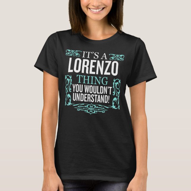 T-shirt C'est Lorenzo que tu ne comprendrais pas drôle M (Devant)