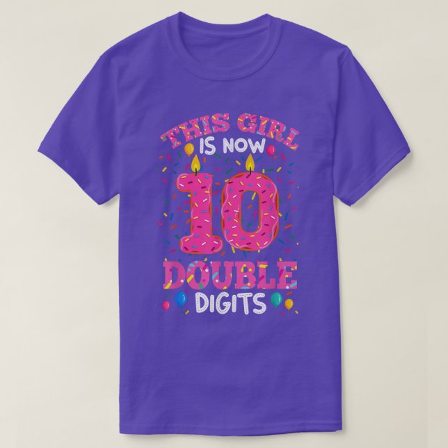 T-shirt C'est ma 10e chemise d'anniversaire Cette fille a  (Design devant)