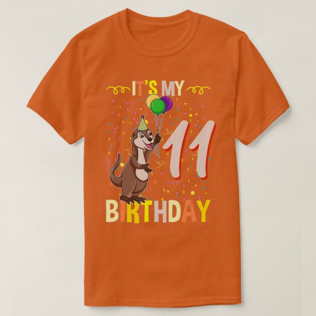 T-shirt C'est ma 11e Otter de mer (Design devant)