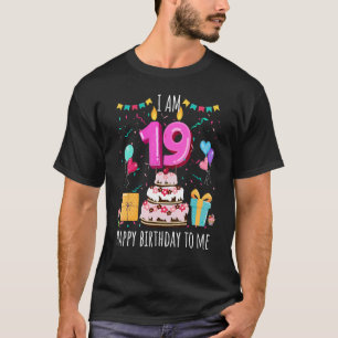 T-shirt C'est ma 19e bougie de gâteau 19 ans fille
