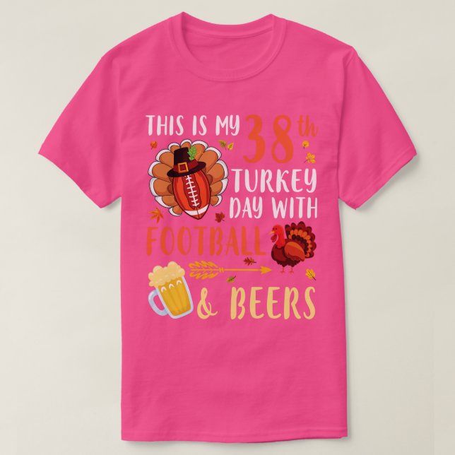 T-shirt C'Est Ma 38E Journée De Turquie Avec Et Bières Boi (Design devant)