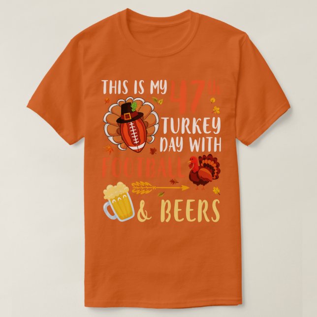 T-shirt C'Est Ma 47E Journée De Turquie Avec Et Bières Boi (Design devant)