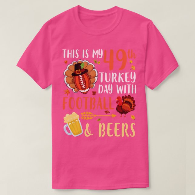 T-shirt C'Est Ma 49E Journée De Turquie Avec Et Bières Boi (Design devant)