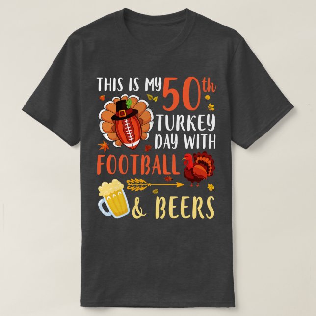 T-shirt C'Est Ma 50E Journée De Turquie Avec Et Bières Boi (Design devant)