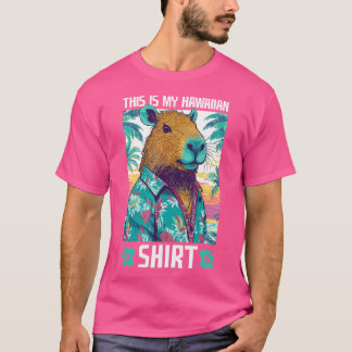 T-shirt C'Est Ma Capybara Amusante Hawaïenne