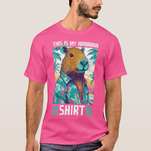 T-shirt C'Est Ma Capybara Amusante Hawaïenne (Devant)