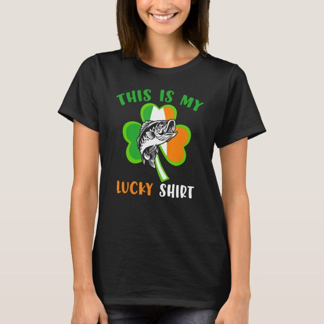 T-shirt C'Est Ma Chance Pêche Pour Le Pêcheur St Patrick (Devant)