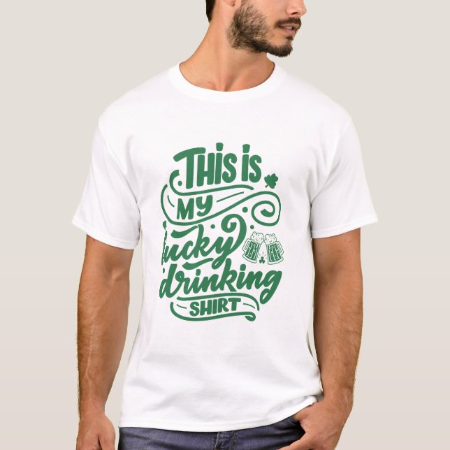 T-shirt C'est ma chemise à boisson Lucky (Devant)