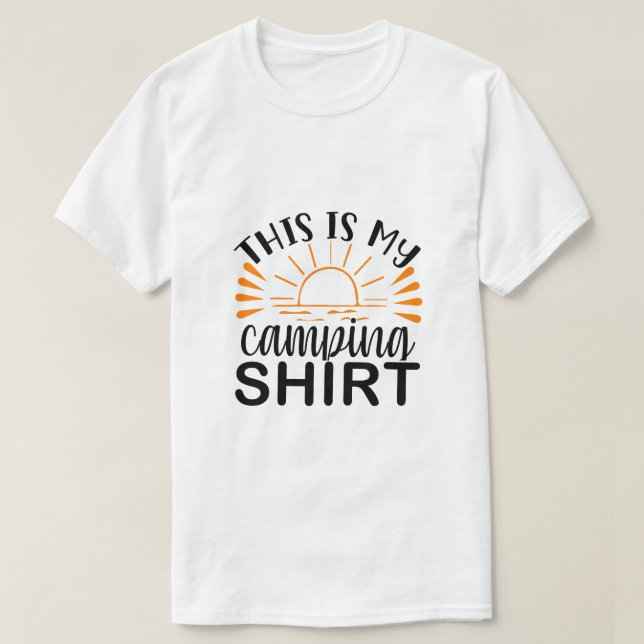 T-shirt C'est ma chemise de camping  (Design devant)