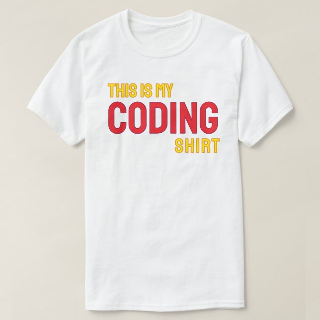 T-shirt C'est ma chemise de codeur (Design devant)