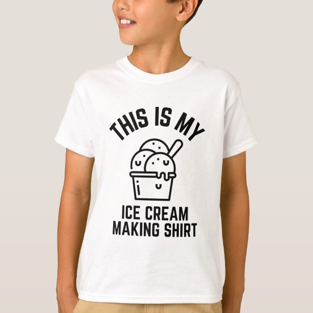 T-shirt C'est ma chemise de crème glacée (Devant)