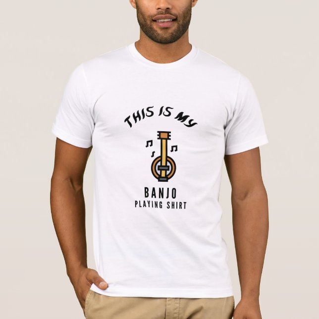 T-shirt C'est ma chemise de jeu de banjo (Devant)