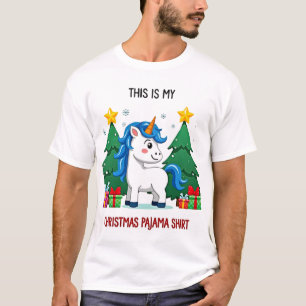 T-shirt C'est ma chemise de pyjama de Noël Licorne Xmas PJ