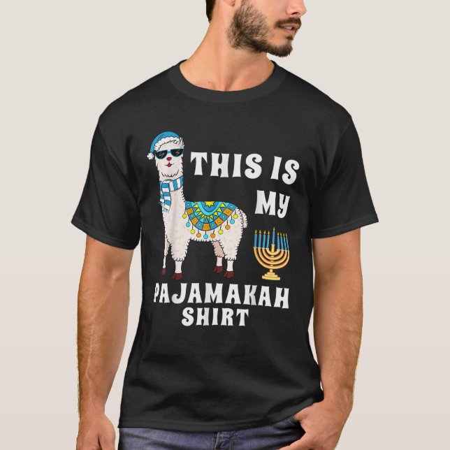 T-shirt C'est ma chemise pyjamakah Funny Llama Hanoukka Pa (Devant)