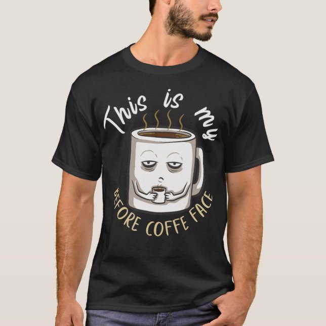 T-shirt C'est ma face avant café pour le chat latte de caf (Devant)