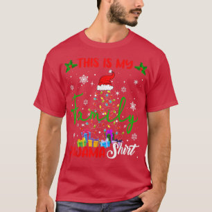 T-shirt C'Est Ma Famille Pajama Xmas Lumières Arbre Père N