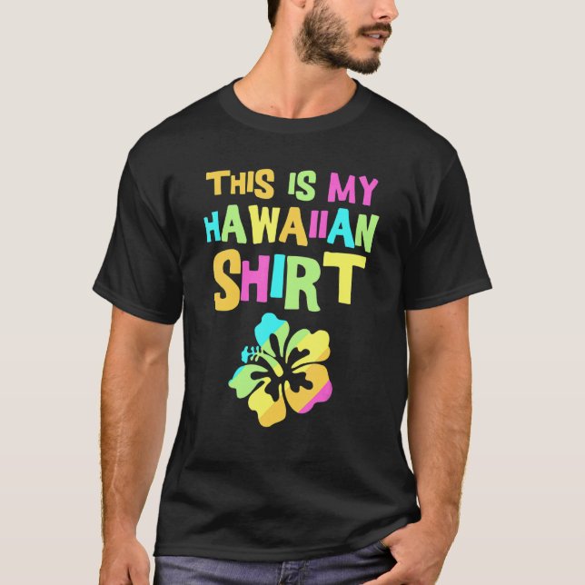 T-shirt C'Est Ma Fête Du Costume Luau Tropical Hawaïen W (Devant)