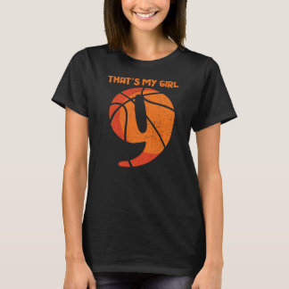T-shirt C'Est Ma Fille Joueuse De Basketball Numéro 9