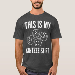 T-shirt C'est ma fille joueuse de dés au jeu Yahtzee
