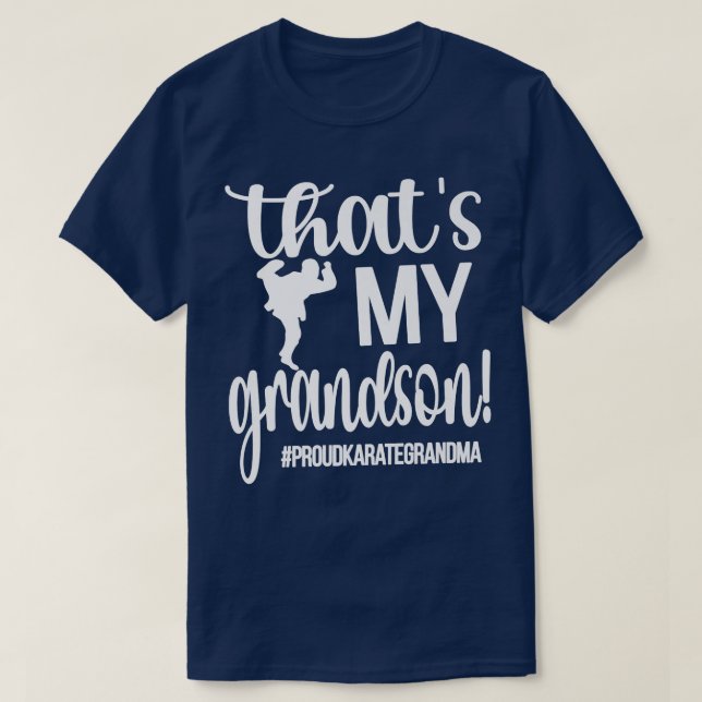 T-shirt C'est ma grand-mère de karaté fière  (Design devant)