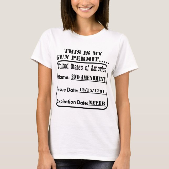 T-shirt C'est ma laiss d'arme à feu (Devant)