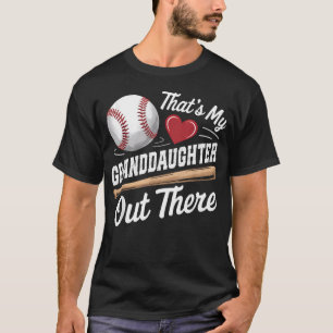 T-shirt C'est Ma Petite-Fille Là-Bas Amoureuse De Baseball