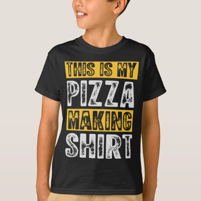 T-shirt C'Est Ma Pizza Fabriquant Pizzaholic Italien Pizza (Devant)