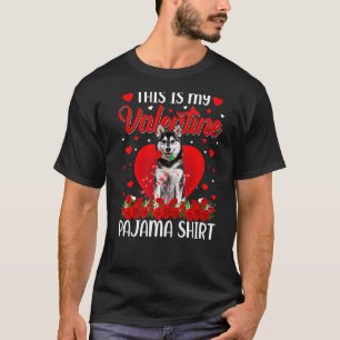 T-shirt C'est ma Saint Valentin Chien Husky Sibérien