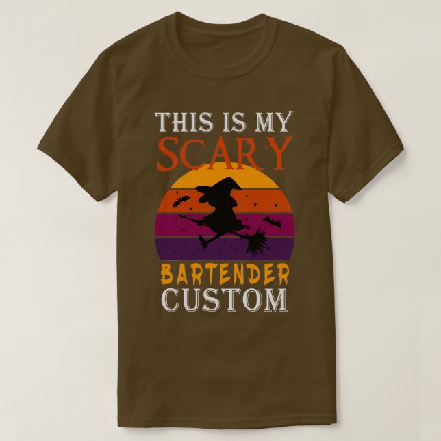 T-shirt C'Est Ma Scandale Bartender Custom Halloween Party (Design devant)