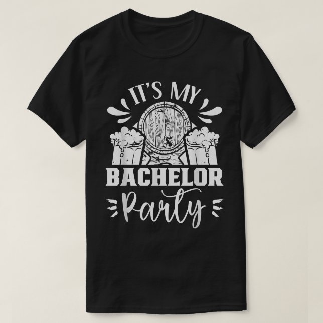 T-shirt C'est ma soirée de bachelor équipe marié mariée  (Design devant)