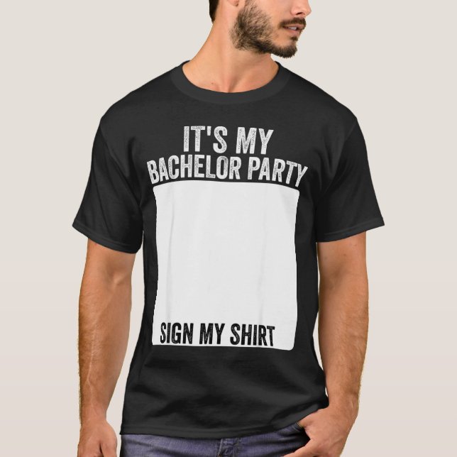 T-shirt C'est Ma Soirée de Célibataire Panneau de Mariage  (Devant)