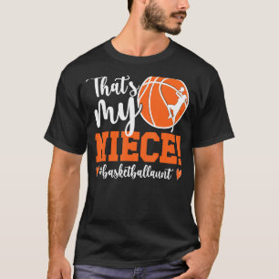 T-shirt C'est ma tante de basket-ball de nièce d'un joueur