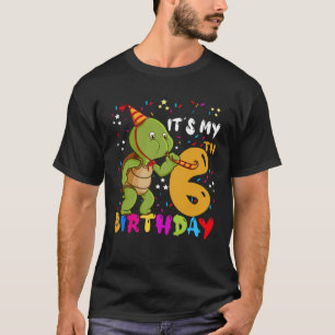 T-shirt C'est ma tortue d'anniversaire J'ai 6 ans Tortue B