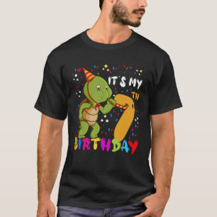 T-shirt C'est ma tortue d'anniversaire J'ai 7 ans Tortue B