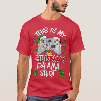 T-shirt C'est ma vidéo du pyjama de Noël du gamer de Santa