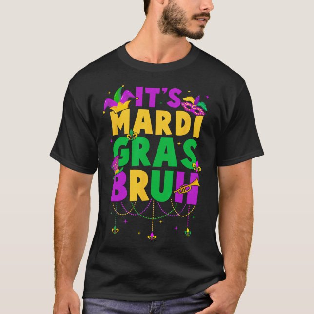 T-shirt C'est Mardi Gras Bruh Ados Garçons Enfants Amusant (Devant)