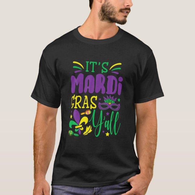 T-shirt C'est Mardi Gras Vous Masque de fête de Mardi Gras (Devant)