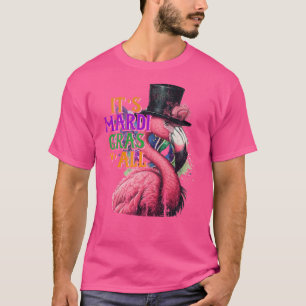 T-shirt C'est Mardi Gras Yall Flamant rose Cool du Carnava