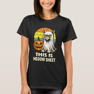 T-shirt C'est Meoow Sheet Groovy Ghost Cat Halloween Mem