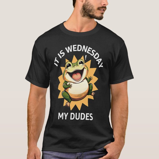 T-SHIRT C'EST MERCREDI MON MOMENT GAMBE MÊME (Devant)