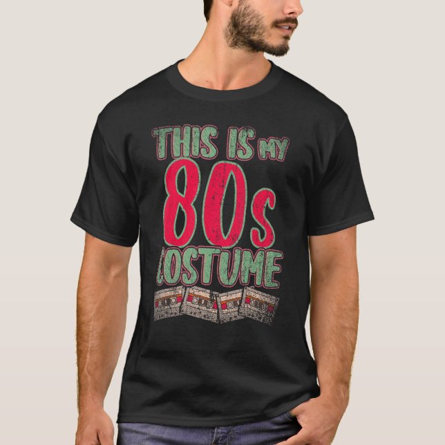 T-shirt C'Est Mes 80s Costume Party 1980 Retro Cassette E (Devant)