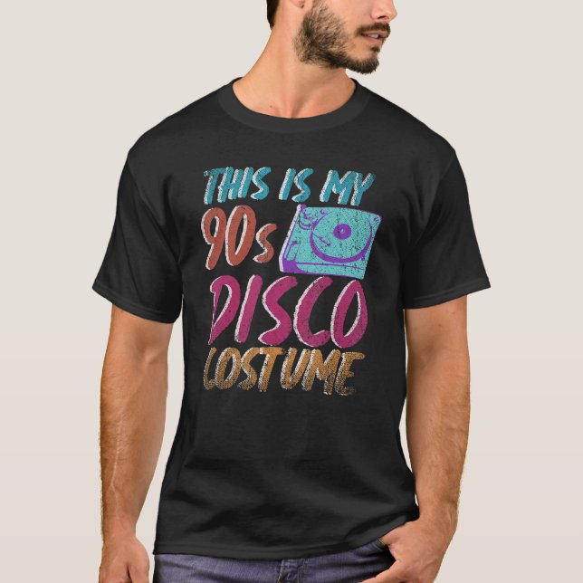T-shirt C'Est Mes 90s Disco Costume Vinyl Music Retro Nin (Devant)